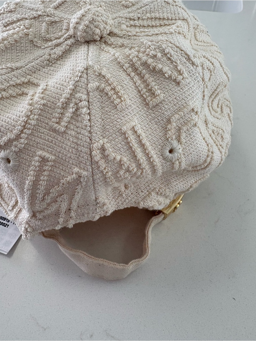 Sandro Andy Monogram Jacquard Baseball Cap Cream Ivory Adjustable Logo Hat🤍 - Picture 13 of 15